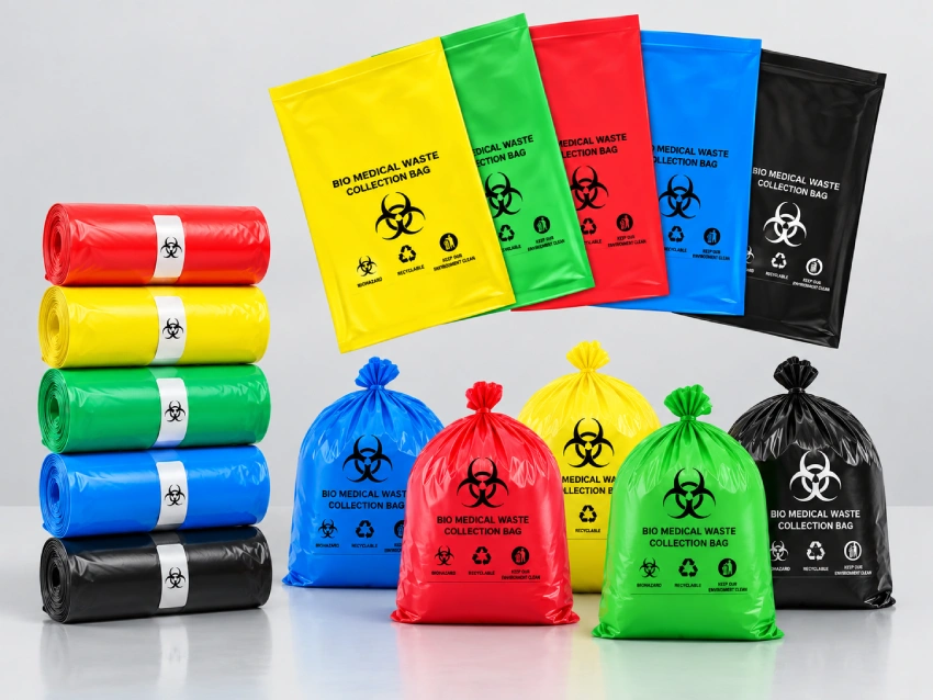 Biohazard disposal bags
